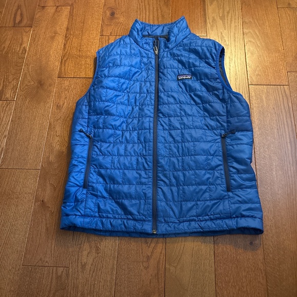 Men’s Patagonia Blue Quilted Worn Wear Vest Size Large - Picture 1 of 4